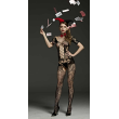 Crotchless 3/4 sleeve bodystocking - LIN7096 Crotchless 3/4 sleeve bodystocking - LIN7096